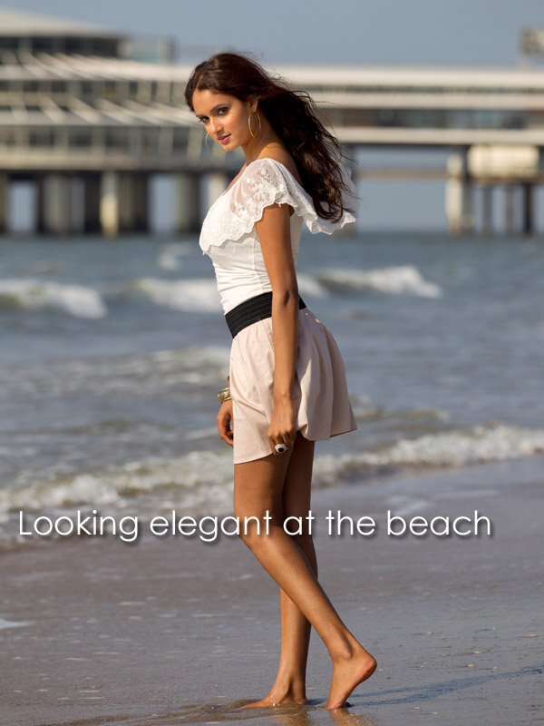 Looking elegant at the beach